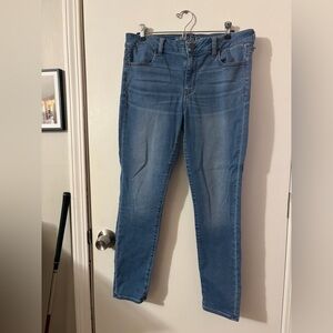 Women's Classic Blue Jeans American Eagle Outfitters Size 14 Jeggings -Crate 5